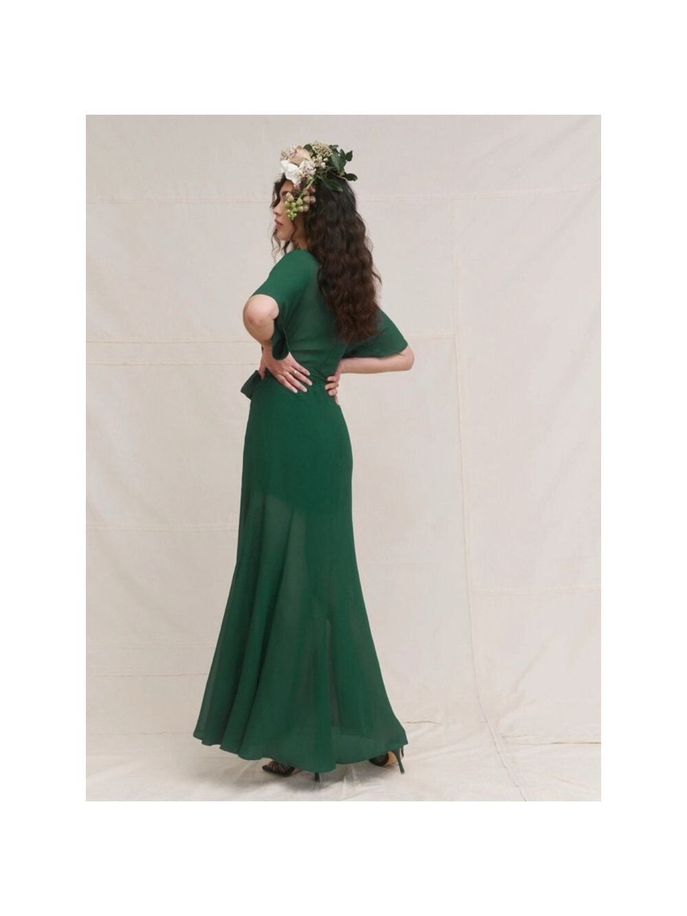 Women's Reformation Emerald Green Winslow Maxi Dress XS - Picture 4 of 8